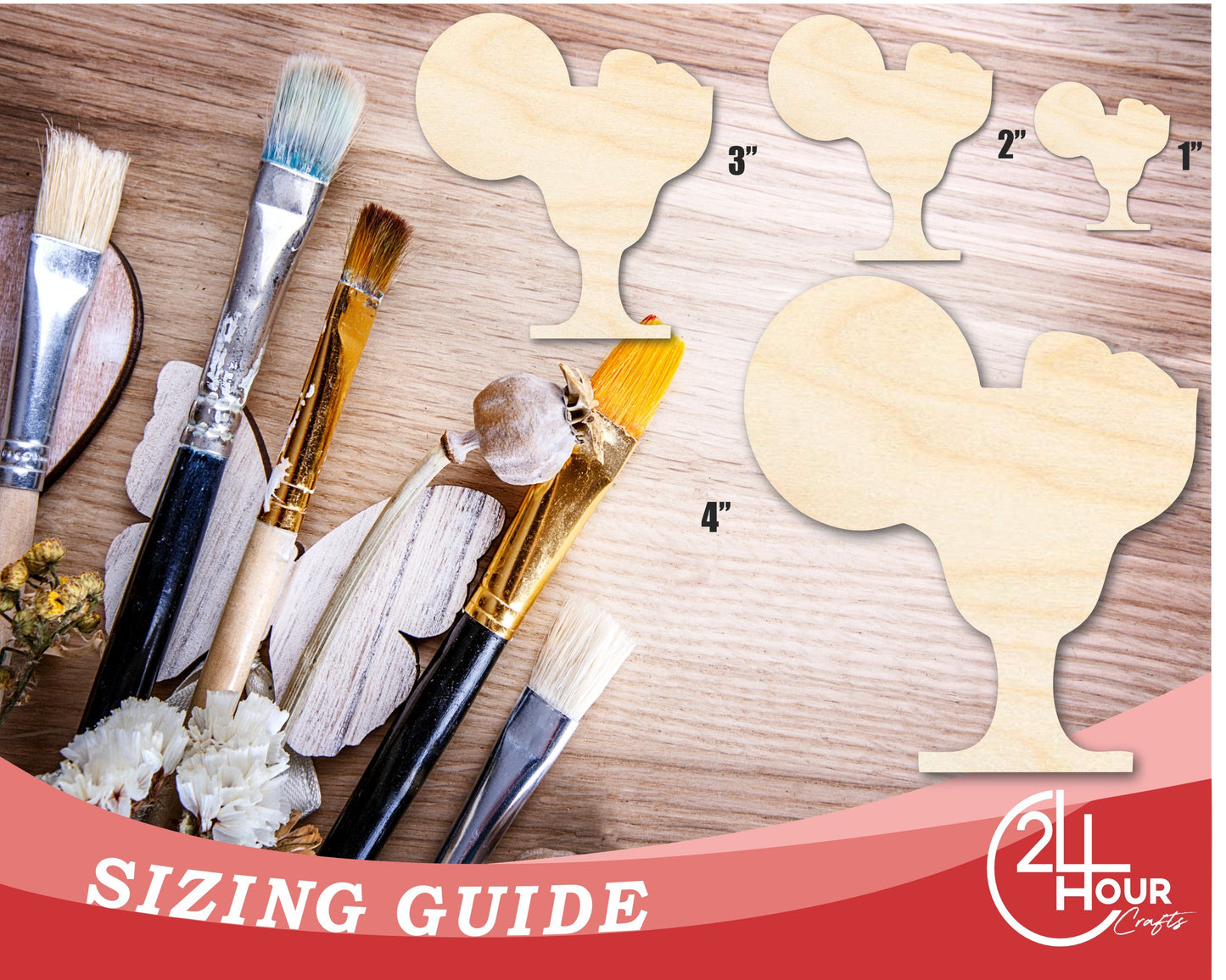 Unfinished Margarita Silhouette | DIY Craft Cutout | up to 46" DIY