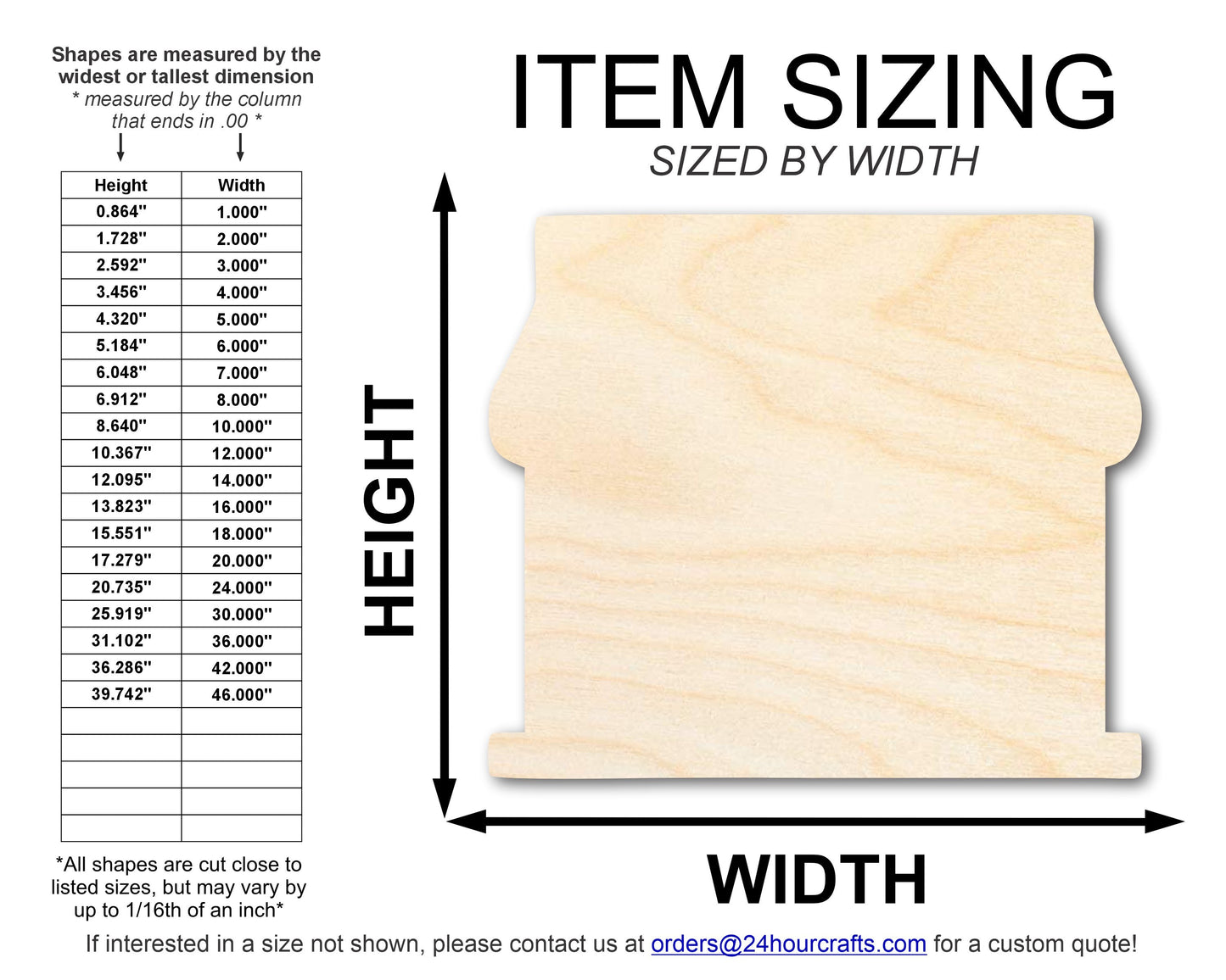 Unfinished Store Front Silhouette | DIY Craft Cutout | up to 46" DIY