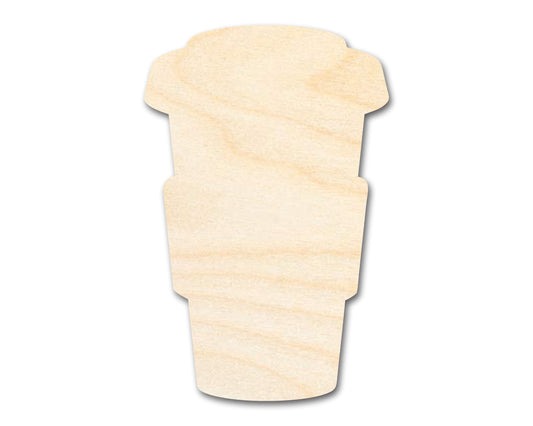 Unfinished Hot Coffee Shape | DIY Craft Cutout | up to 46" DIY