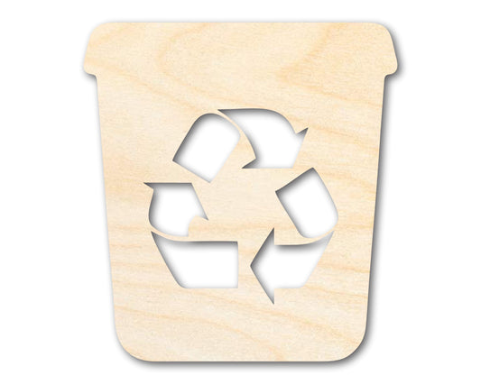 Unfinished Recycle Bin Shape | DIY Craft Cutout | up to 46" DIY