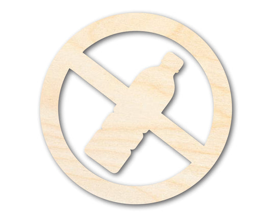 Unfinished No Plastic Bottle Sign Shape | DIY Craft Cutout | up to 46" DIY