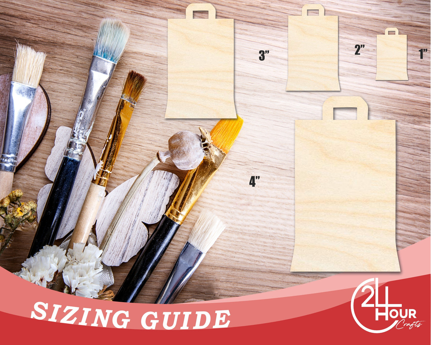 Unfinished Paper Bag Shape | DIY Craft Cutout | up to 46" DIY