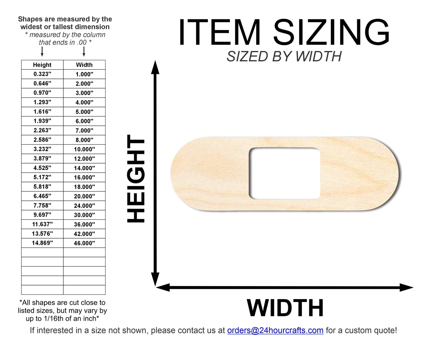 Unfinished Bandaid Shape | DIY Craft Cutout | up to 46" DIY