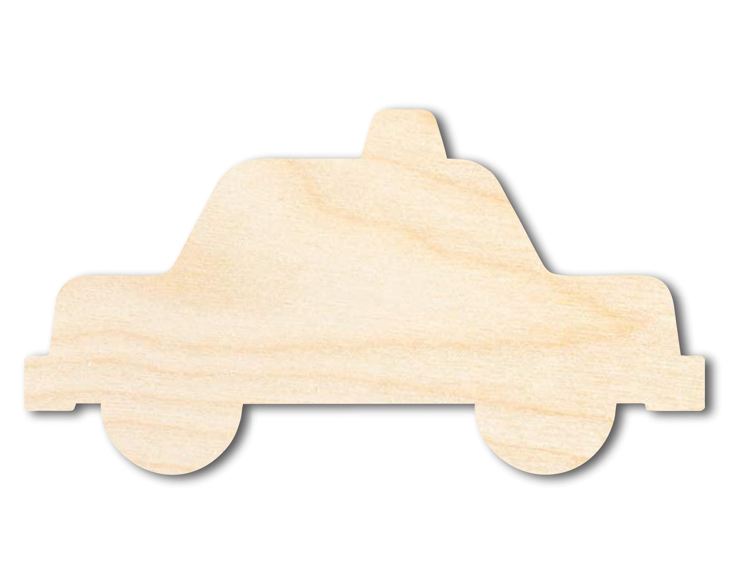 Unfinished Cartoon Police Car Shape | DIY Craft Cutout | up to 46" DIY