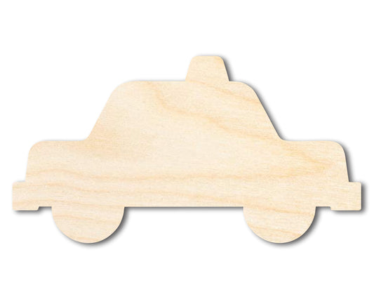 Unfinished Cartoon Police Car Shape | DIY Craft Cutout | up to 46" DIY