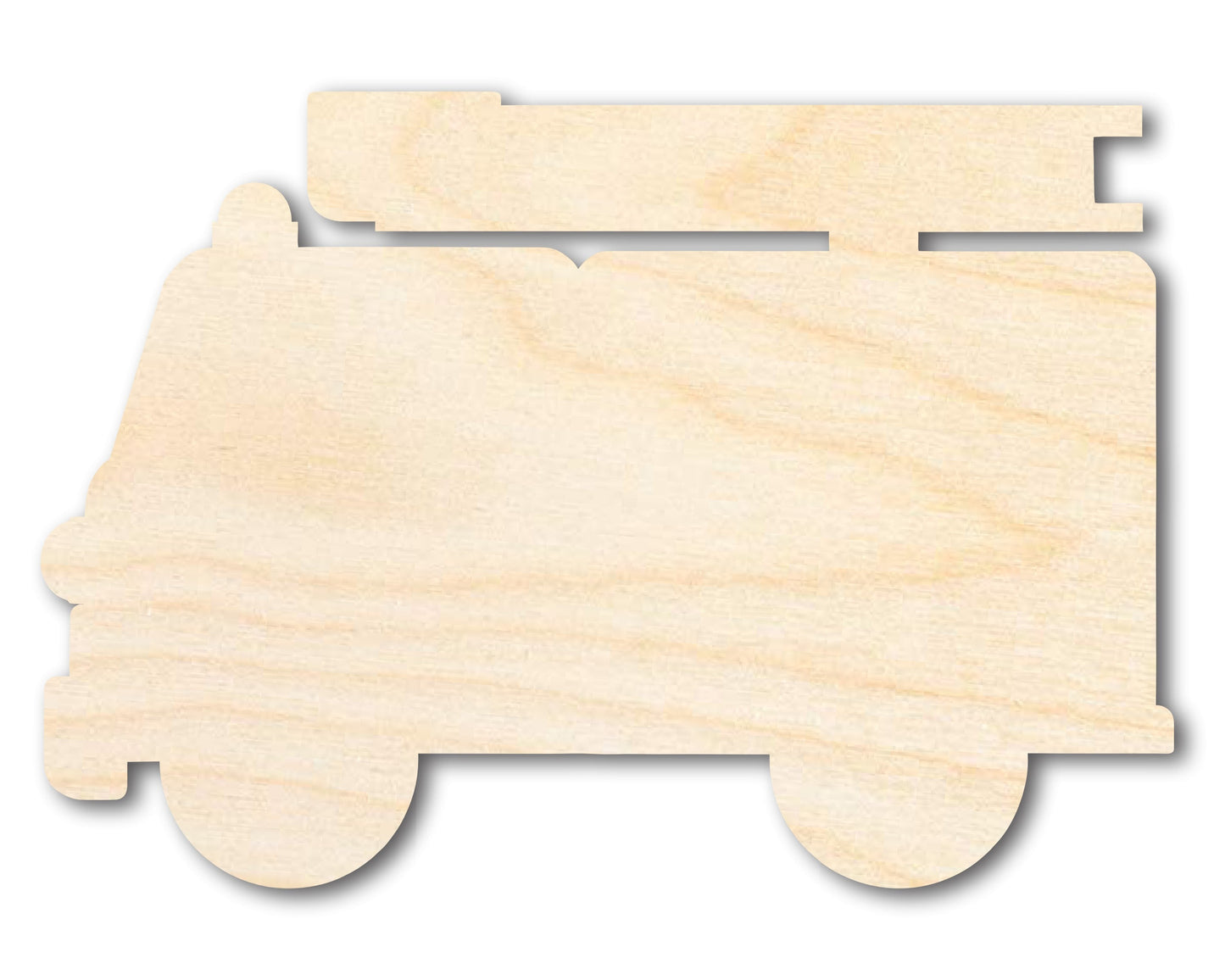 Unfinished Cartoon Fire Truck Shape | DIY Craft Cutout | up to 46" DIY