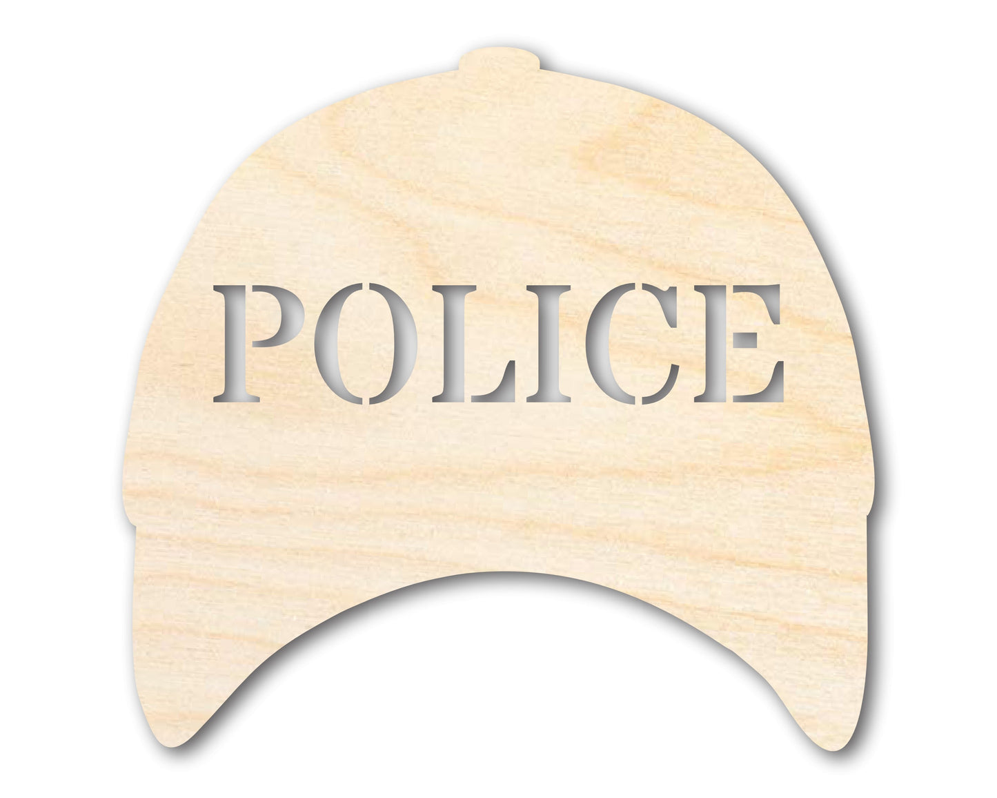 Unfinished Police Cap Shape | DIY Craft Cutout | up to 46" DIY