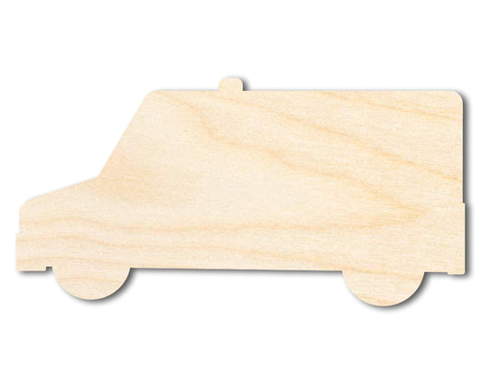 Unfinished Cartoon Ambulance Shape | DIY Craft Cutout | up to 46" DIY