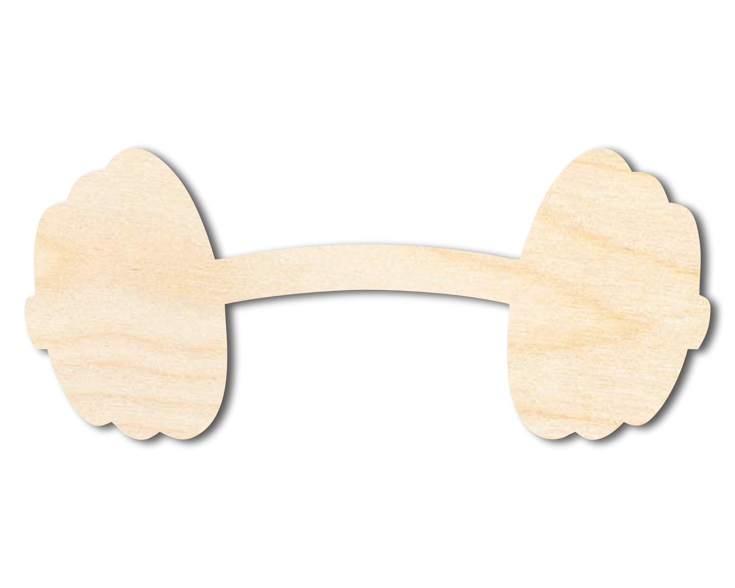 Unfinished Barbell Shape | DIY Craft Cutout | up to 46" DIY