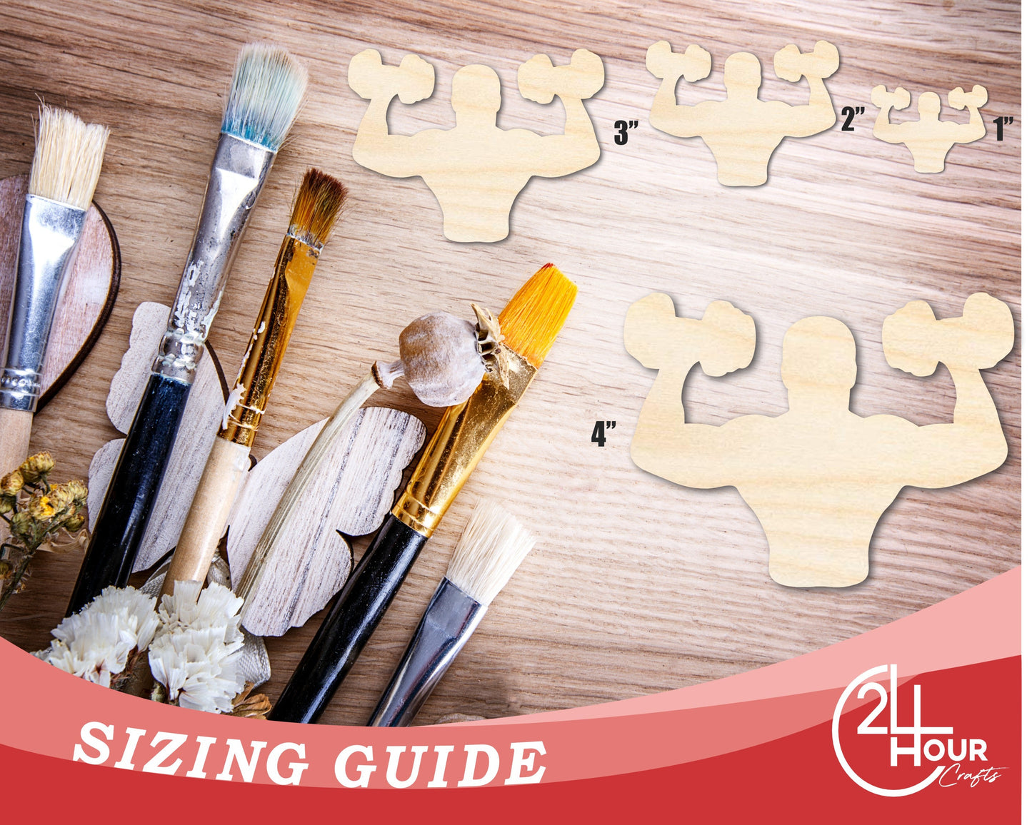 Unfinished Body Builder Shape | DIY Craft Cutout | up to 46" DIY