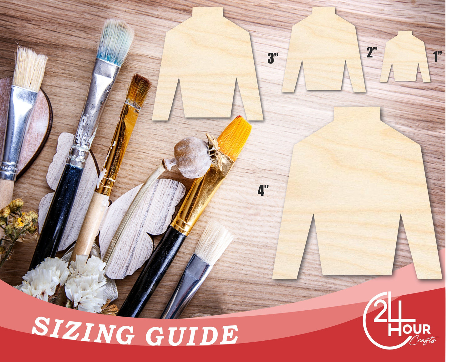 Unfinished Jockey Silk Shape | DIY Craft Cutout | up to 46" DIY