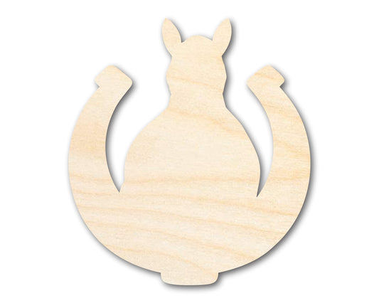 Unfinished Horseshoe Horse Shape | DIY Craft Cutout | up to 46" DIY