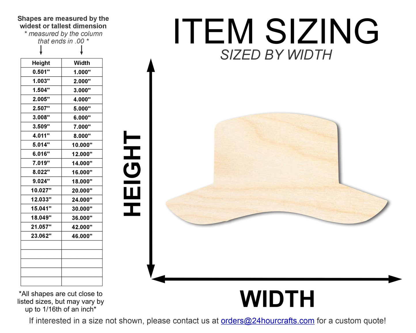 Unfinished Bucket Hat Shape | DIY Craft Cutout | up to 46" DIY