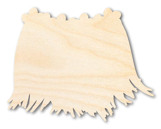 Unfinished Hula Grass Skirt Shape | DIY Craft Cutout | up to 46" DIY