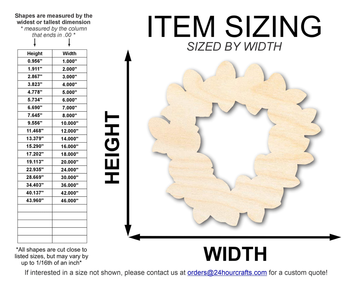 Unfinished Hawaiian Lei Shape | DIY Craft Cutout | up to 46" DIY