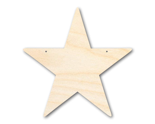 Unfinished Star Door Hanger | DIY Craft Cutout | Door Hanger | up to 46" DIY