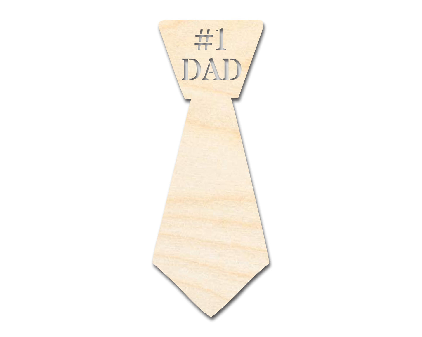 Unfinished Dad Tie Shape | DIY Craft Cutout | up to 46" DIY