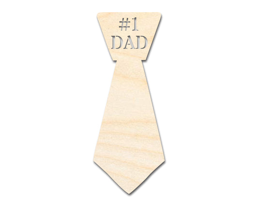 Unfinished Dad Tie Shape | DIY Craft Cutout | up to 46" DIY