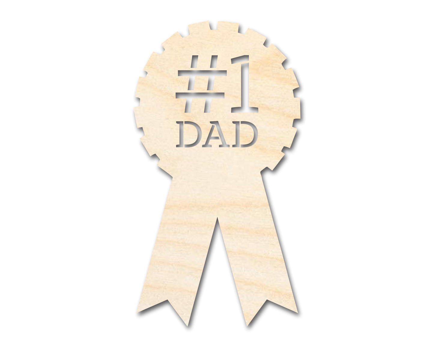 Unfinished Dad Ribbon Shape | DIY Craft Cutout | up to 46" DIY