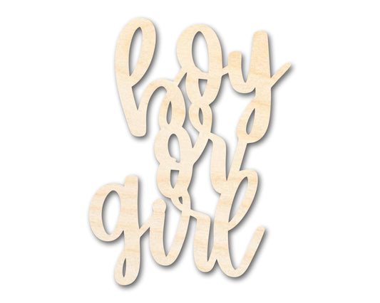 Unfinished Boy or Girl Sign Shape | DIY Craft Cutout | up to 46" DIY