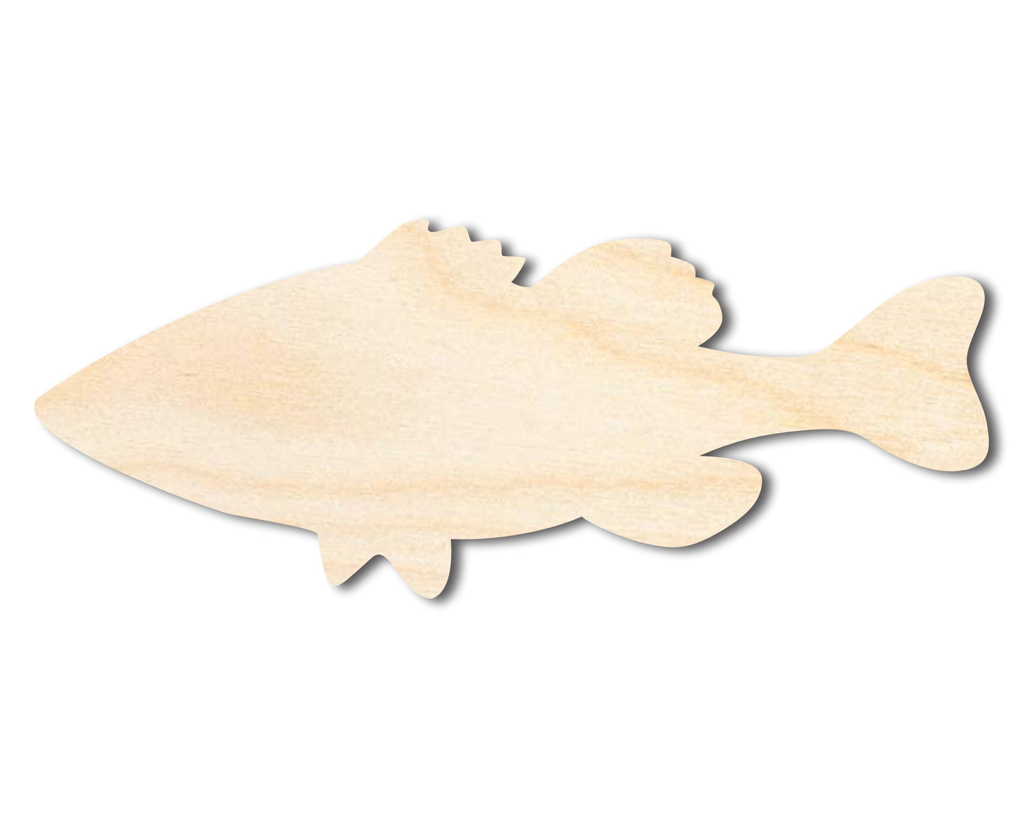 Unfinished Wood Bass Silhouette | DIY Craft Cutout | up to 46" DIY