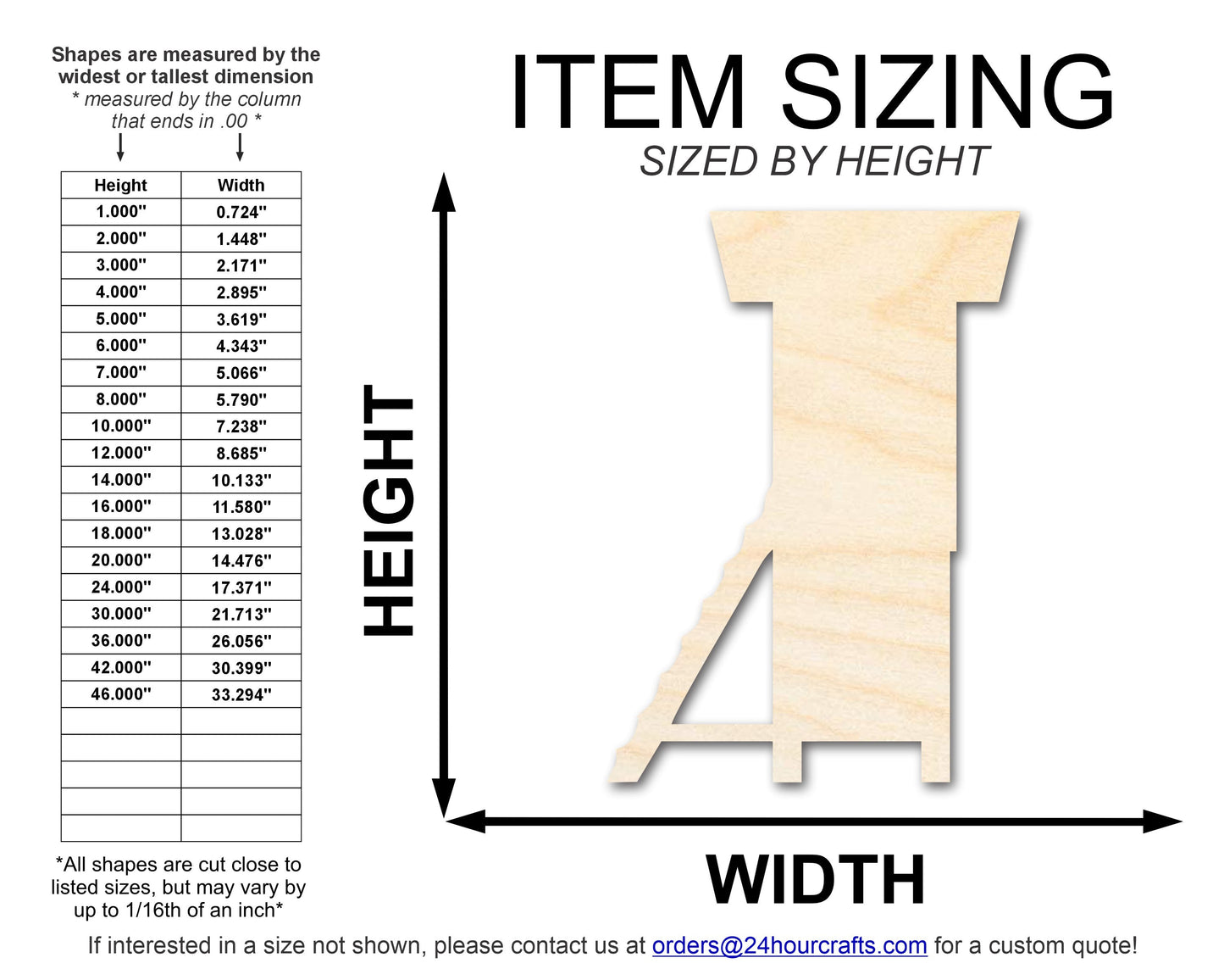 Unfinished Wood Hunting Tree Stand Shape | DIY Craft Cutout | up to 46" DIY