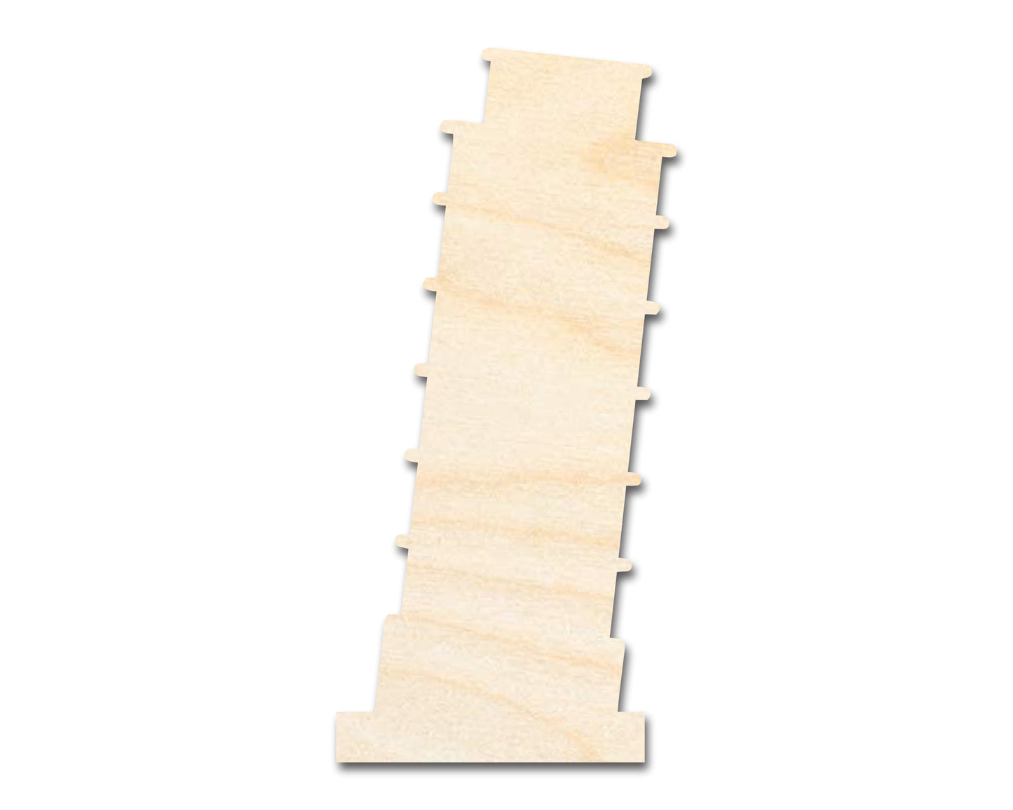 Unfinished Wood Leaning Tower of Pisa Shape | DIY Craft Cutout | up to 46" DIY