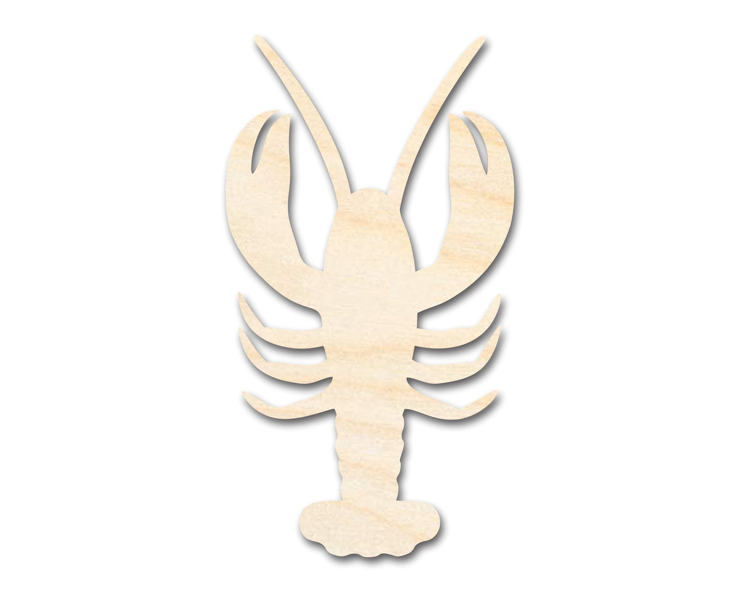 Unfinished Wood Crawfish Shape | DIY Craft Cutout | up to 46" DIY