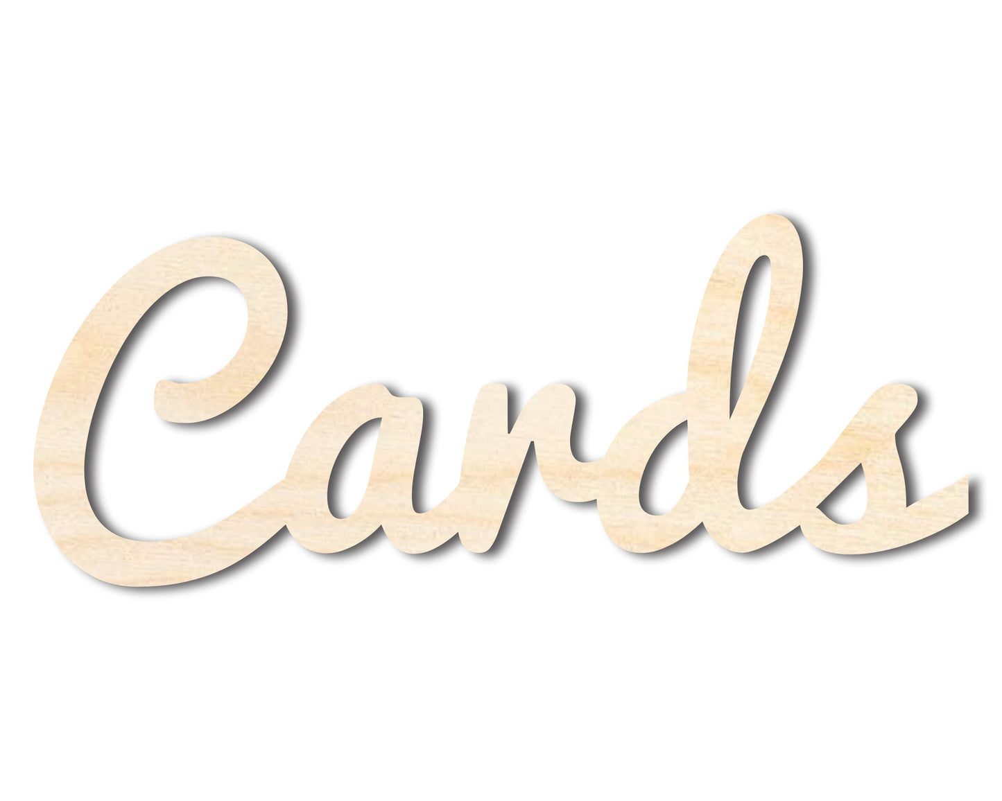 Unfinished Wood Cards Shape | DIY Craft Cutout | up to 46" DIY