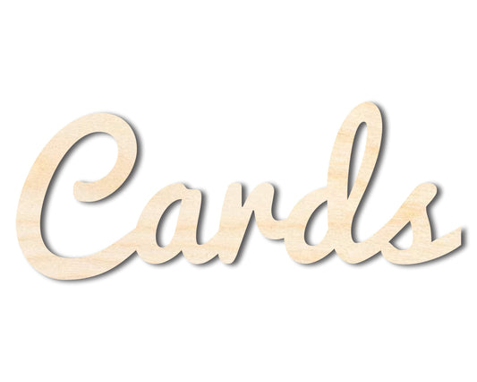 Unfinished Wood Cards Shape | DIY Craft Cutout | up to 46" DIY