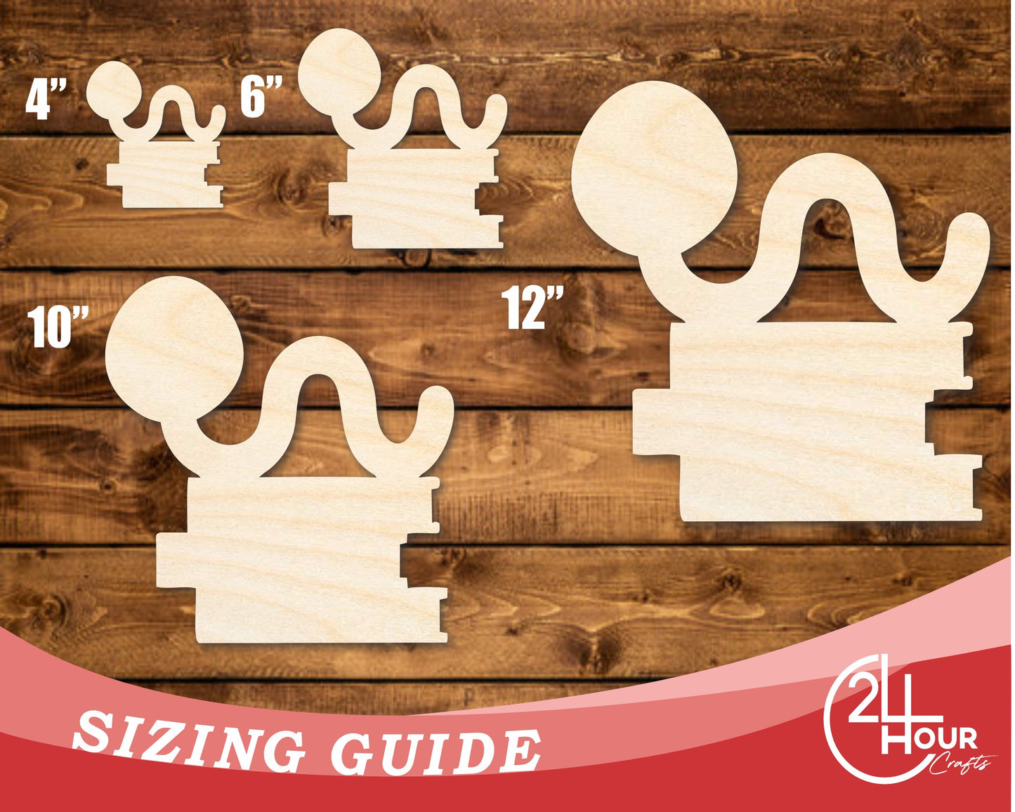 Unfinished Wood Bookworm Shape | DIY Craft Cutout | up to 46" DIY