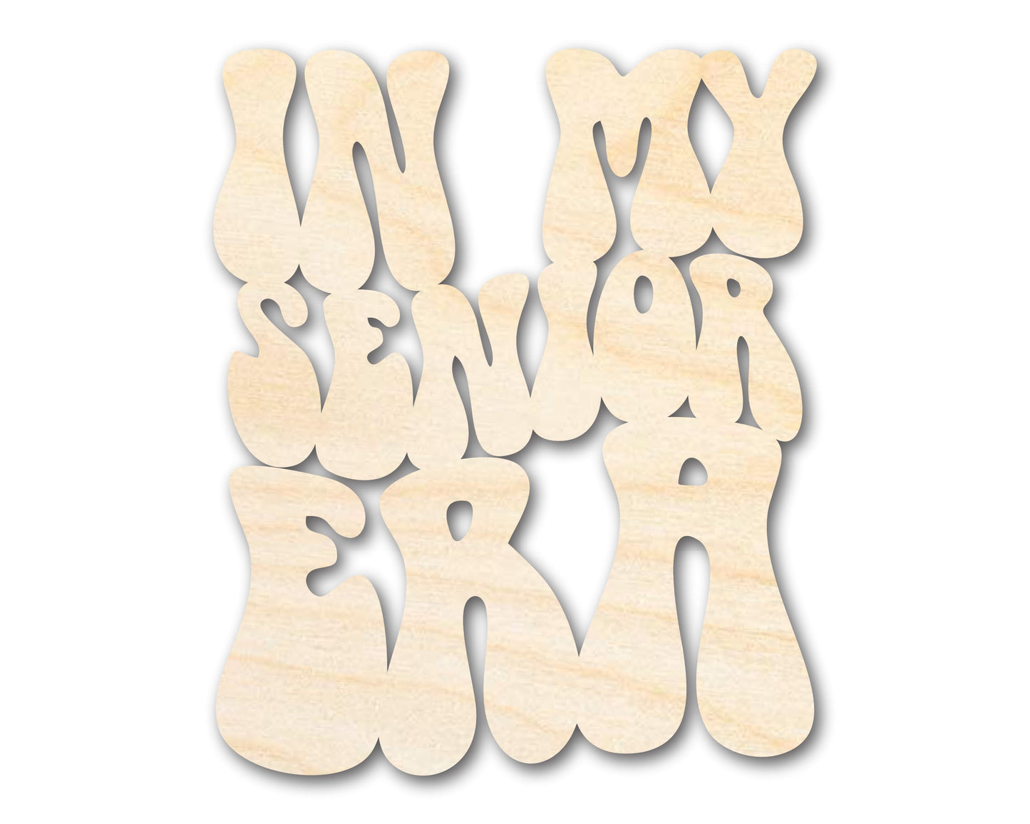 Unfinished Wood In My Senior Era Cutout | DIY Craft Shape | up to 46" DIY