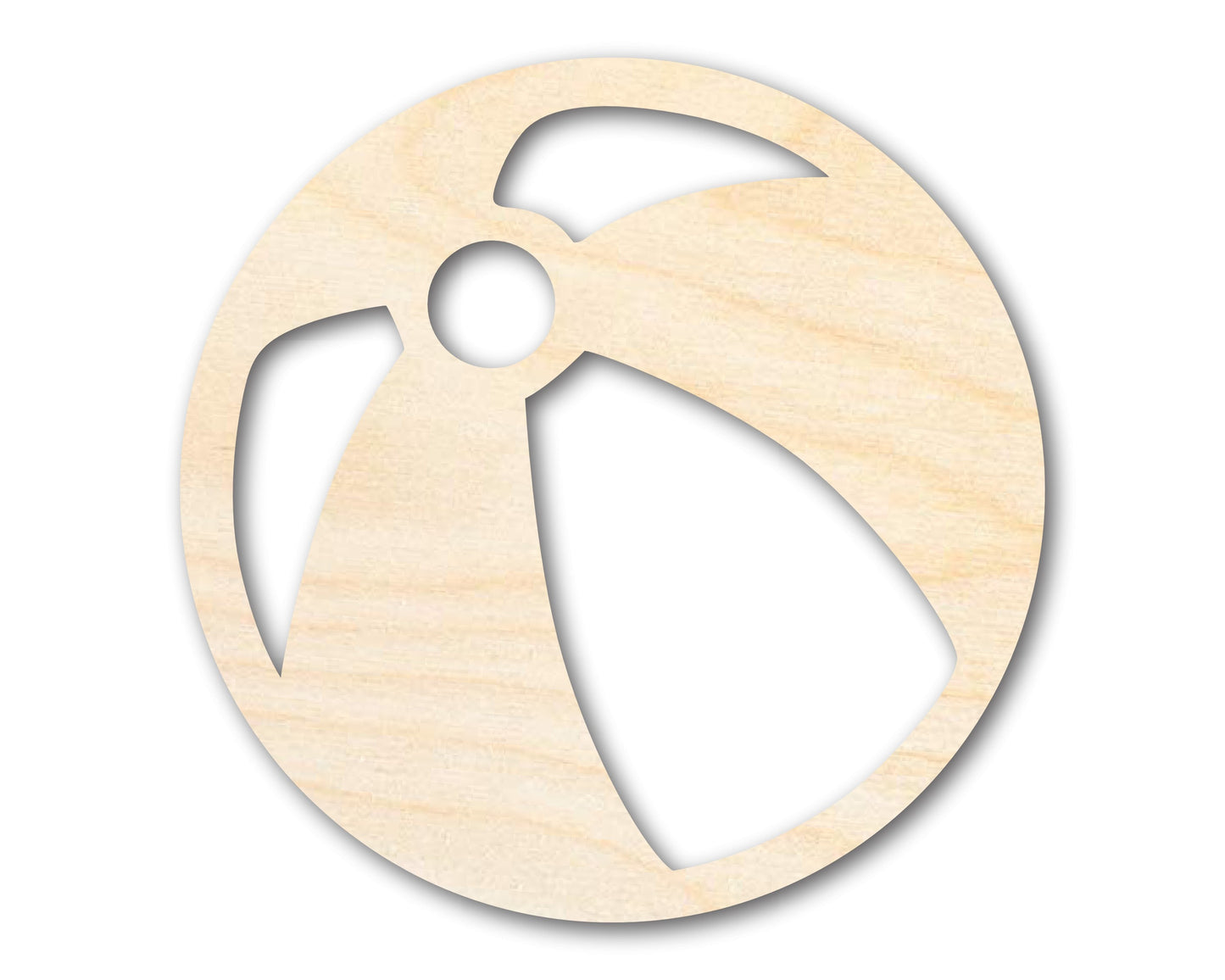 Unfinished Wood Beach Ball Shape | DIY Craft Cutout | up to 46" DIY