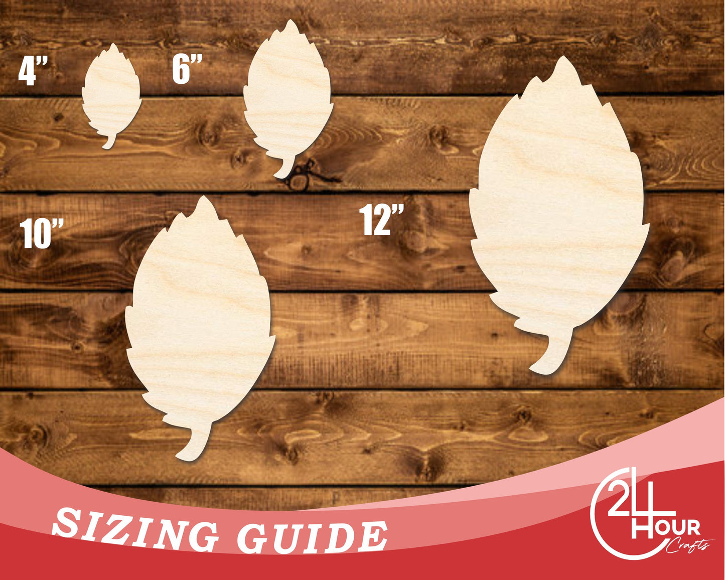 Unfinished Wood Simple Fall Leaf Shape | DIY Craft Cutout | up to 46" DIY