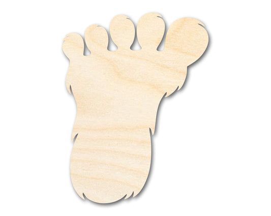Unfinished Wood Bigfoot Print Shape | DIY Craft Cutout | up to 46" DIY