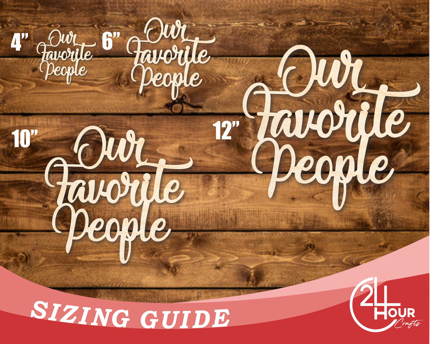 Unfinished Wood Our Favorite People Cutout | DIY Craft Shape | up to 46" DIY