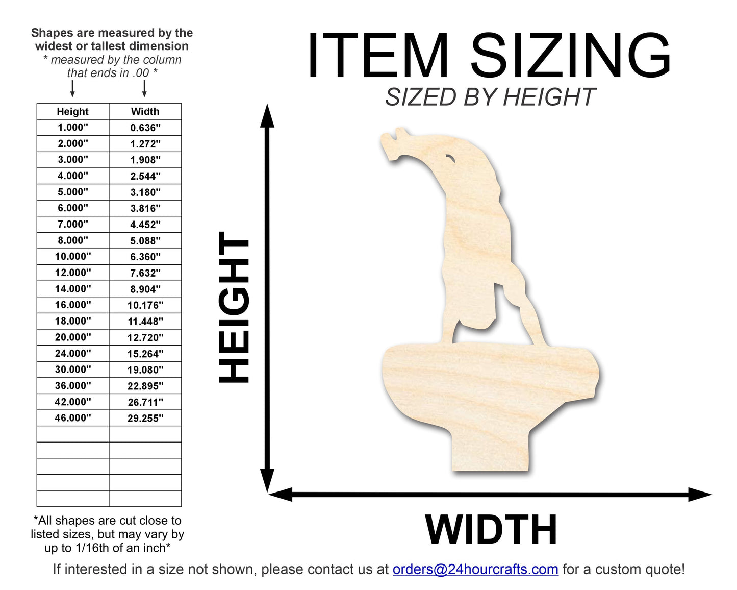 Unfinished Wood Men's Vault Shape | DIY Craft Cutout | up to 46" DIY