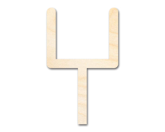 Unfinished Wood Football Field Goal Shape | DIY Craft Cutout | up to 46" DIY