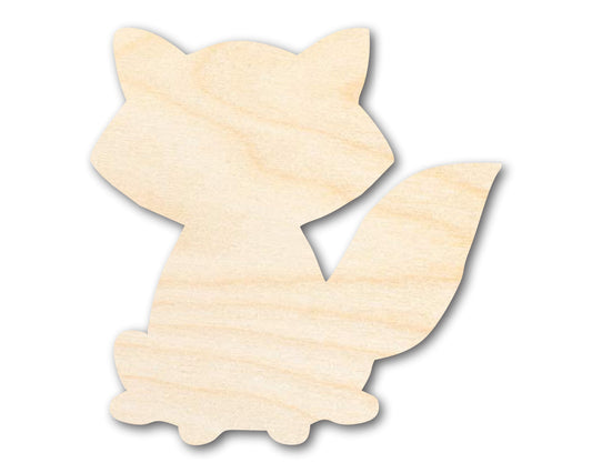 Unfinished Wood Cute Fox Shape | DIY Craft Cutout | up to 46" DIY