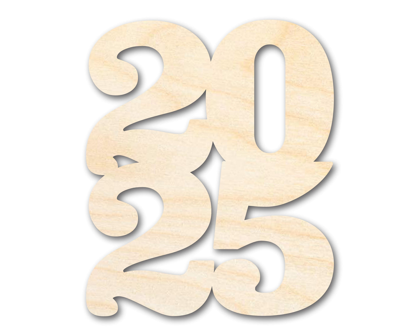 Unfinished Wood 2025 Cutout Shape | DIY Craft Cutout | up to 46" DIY
