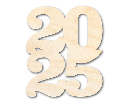 Unfinished Wood 2025 Cutout Shape | DIY Craft Cutout | up to 46" DIY