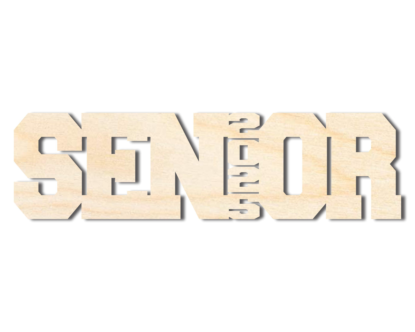 Unfinished Wood 2025 Senior Shape | DIY Craft Cutout | up to 46" DIY