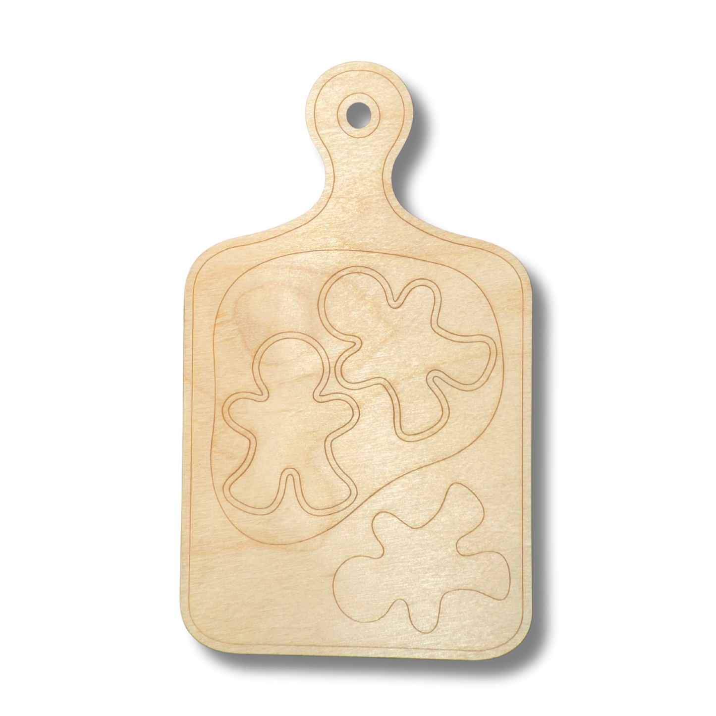 Unfinished Wood Etched Gingerbread Cookies Shape | Paint By Line Crafts | up to 30" DIY