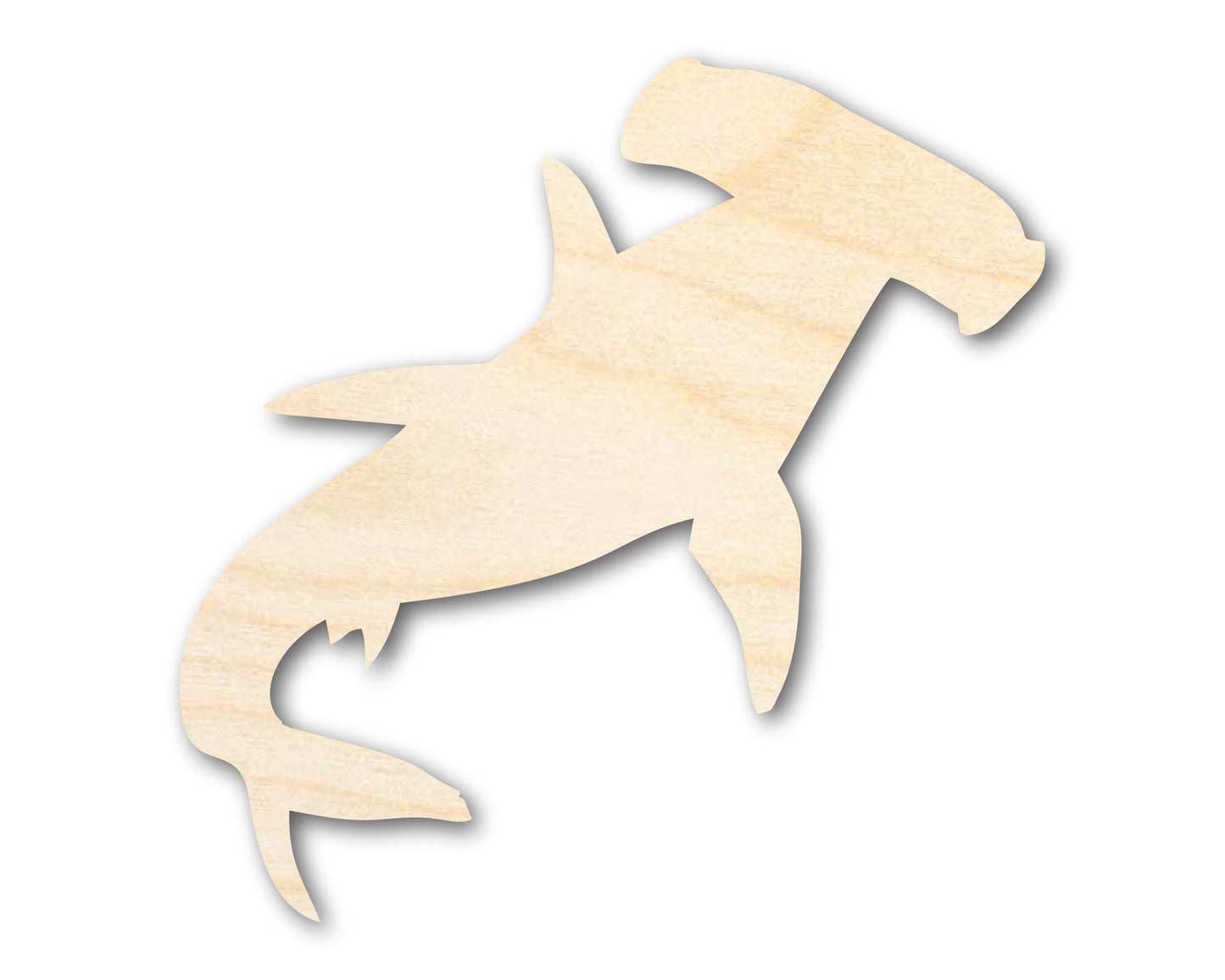 Unfinished Wood Swimming Hammer Head Shark Shape | DIY Craft Cutout | up to 46" DIY
