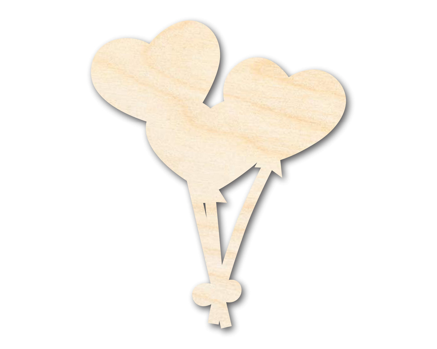 Unfinished Wood Heart Balloons Shape | DIY Craft Cutout | up to 46" DIY