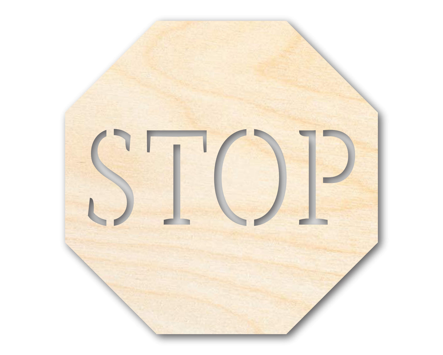 Unfinished Wood Stop Sign Shape | DIY Craft Cutout | up to 46" DIY