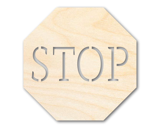 Unfinished Wood Stop Sign Shape | DIY Craft Cutout | up to 46" DIY