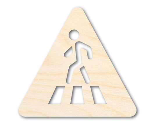 Unfinished Wood Pedestrian Crossing Shape | DIY Craft Cutout | up to 46" DIY