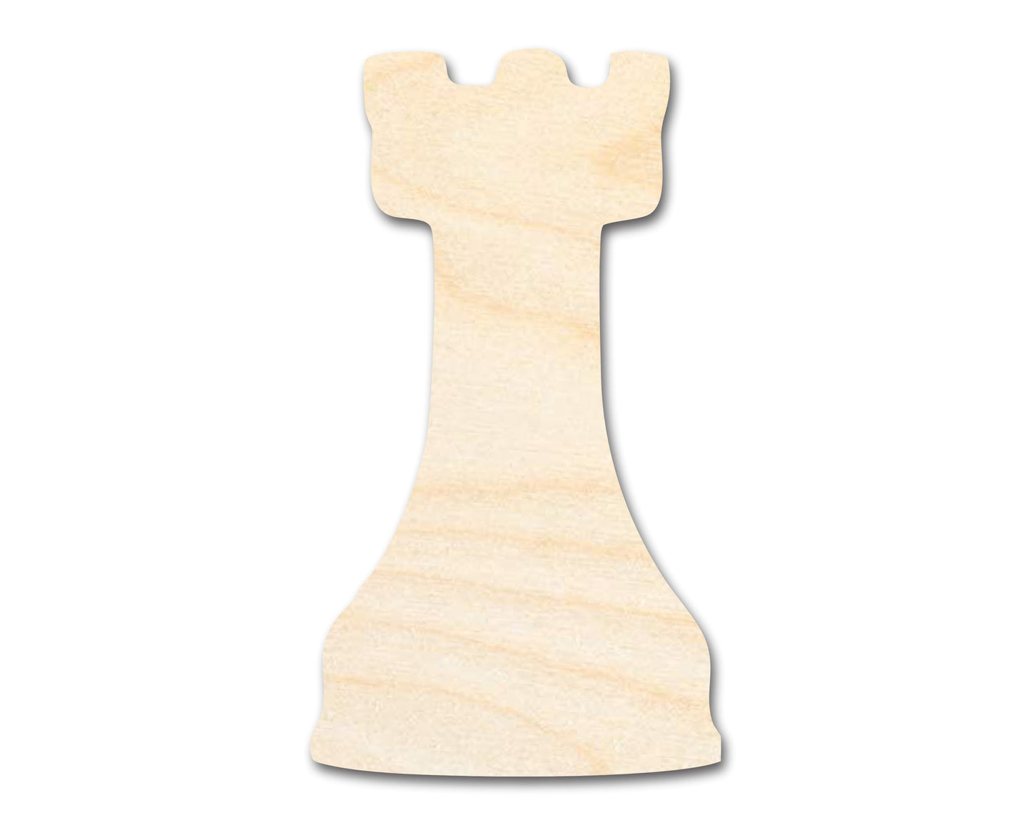 Unfinished Wood Rook Chess Piece Shape | DIY Craft Cutout | up to 46" DIY