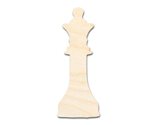 Unfinished Wood Queen Chess Piece Shape | DIY Craft Cutout | up to 46" DIY